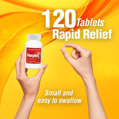 Herplex Premium Tablets in-use shot illustrating discreet daily use.