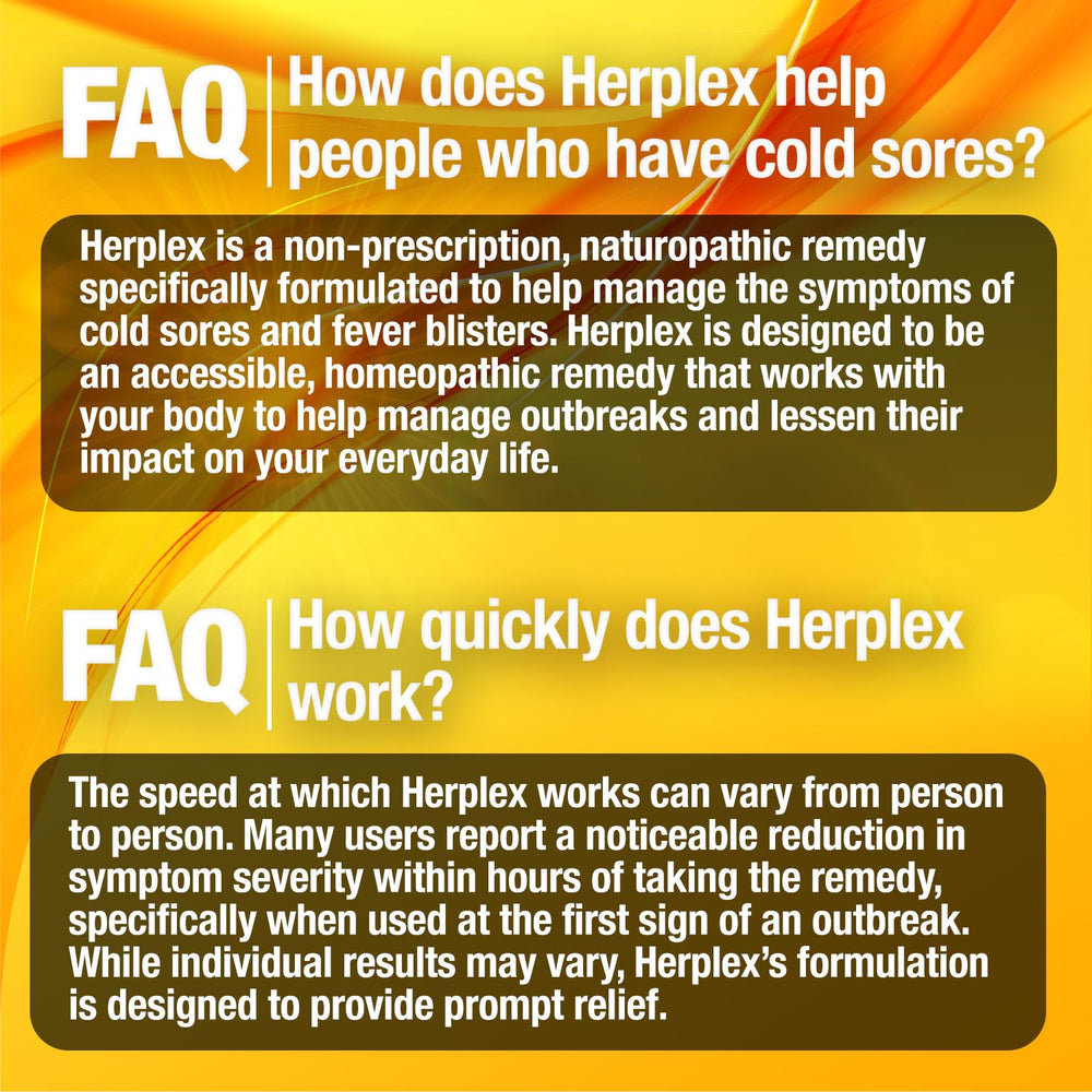 Ingredients list for Herplex Premium Tablets showing active and inactive components
