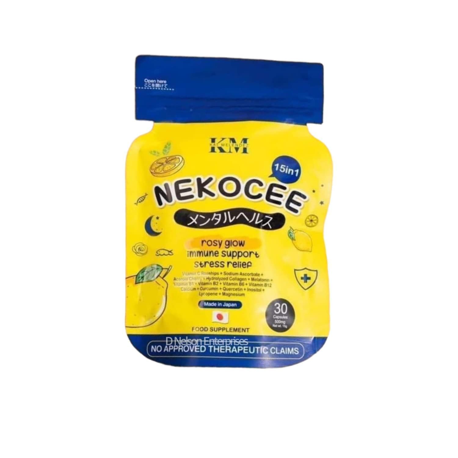 HerSkin Nekocee 30 capsules for nighttime moisture support.