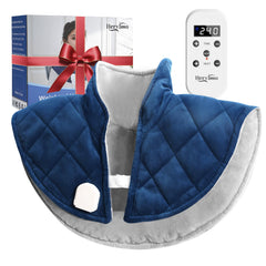 Hervimo weighted heating pad 2.2lb provides even warmth for neck comfort and full coverage.