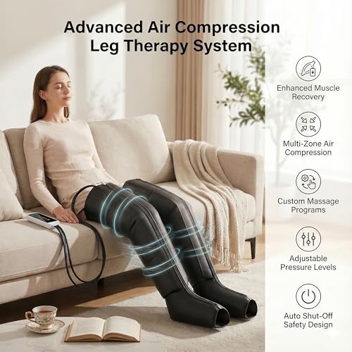Heselises Leg Compression Massager calf sleeve delivering targeted compression.
