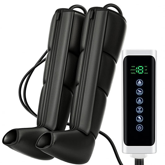 Heselises Leg Compression Massager foot chamber for improved circulation.