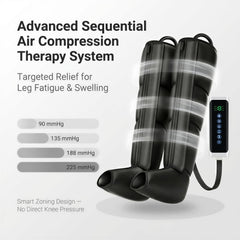 Heselises Leg Compression Massager heated therapy for deeper relaxation.