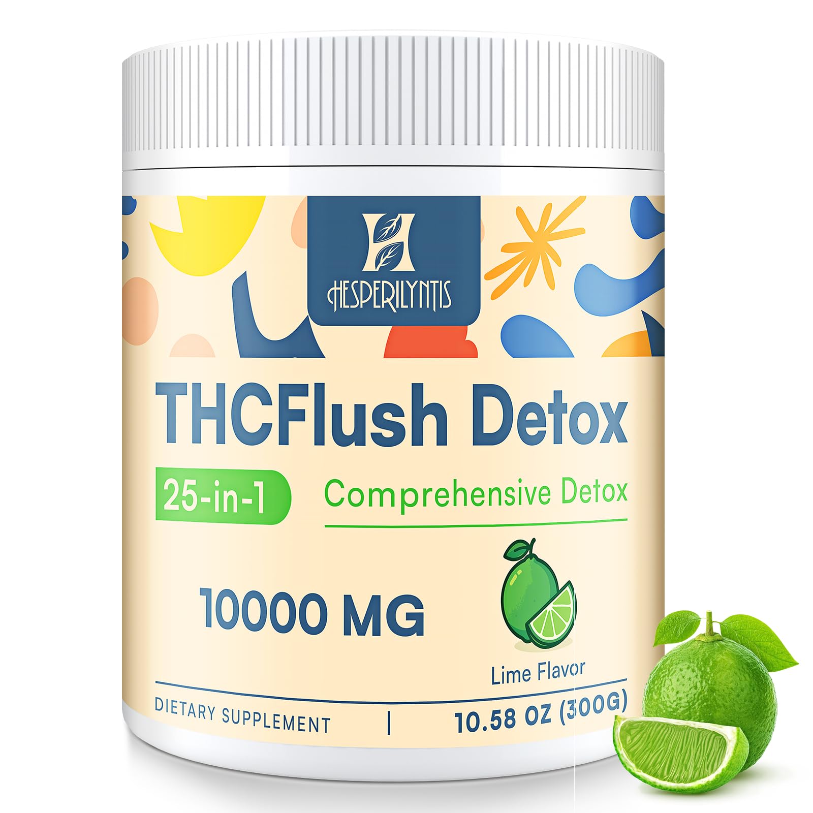 Hesperilyntis Detox Powder Lime flavor with a convenient scoop for daily balance.