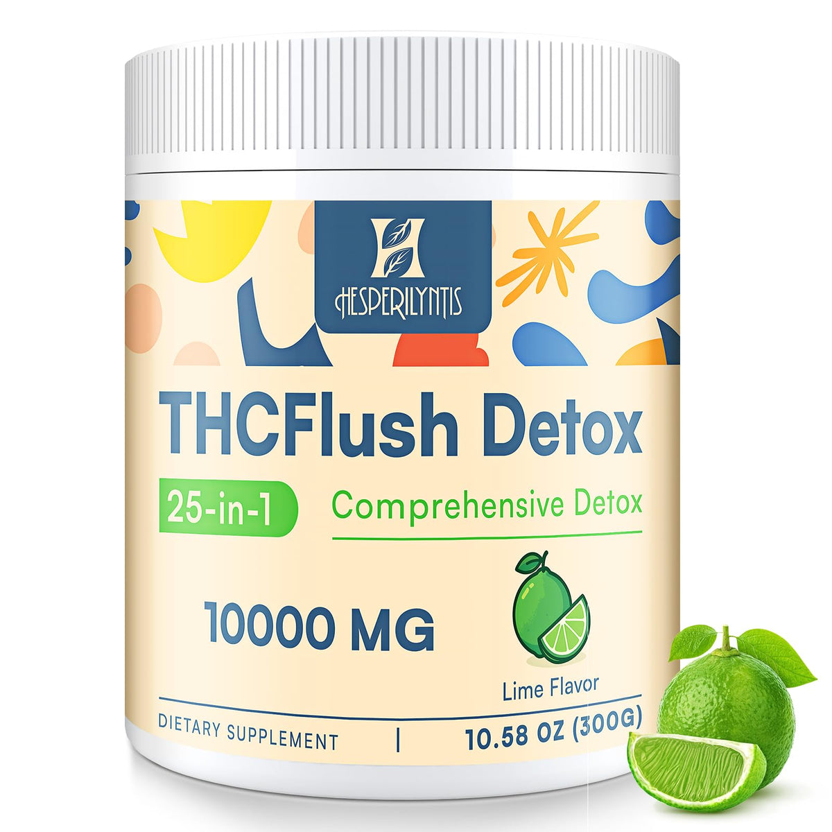 Hesperilyntis Detox Powder Lime flavor with a convenient scoop for daily balance.