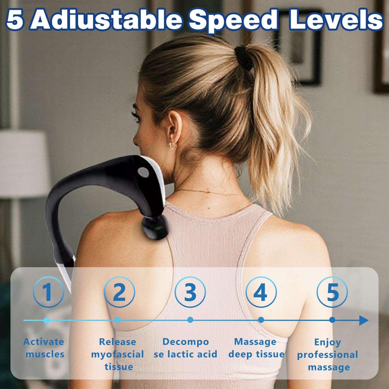HESUSLA lightweight massager at 1.1 lb fits gym bags.