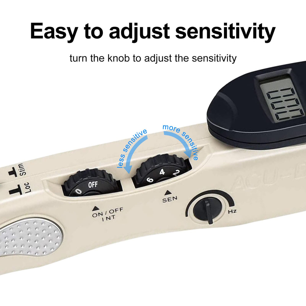 Heswea electronic acupuncture pen three heads for versatile facial and ear applications.