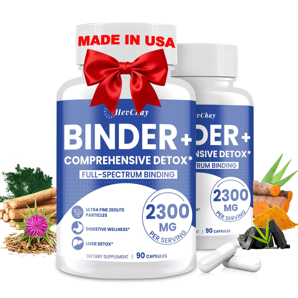 HevChay detox binder bottle for daily detox support.