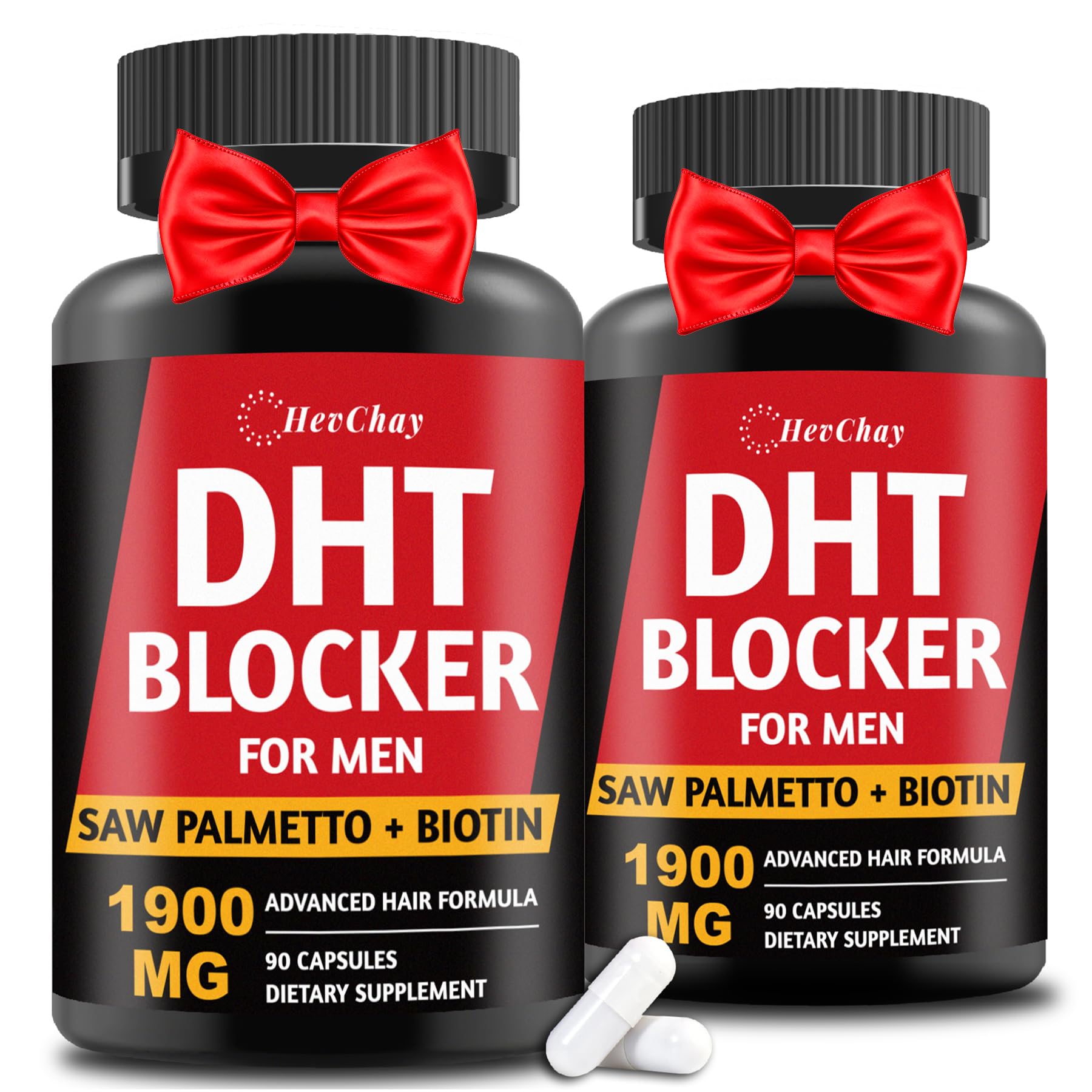 HevChay DHT Blocker men bottle shown for daily hair support potential.