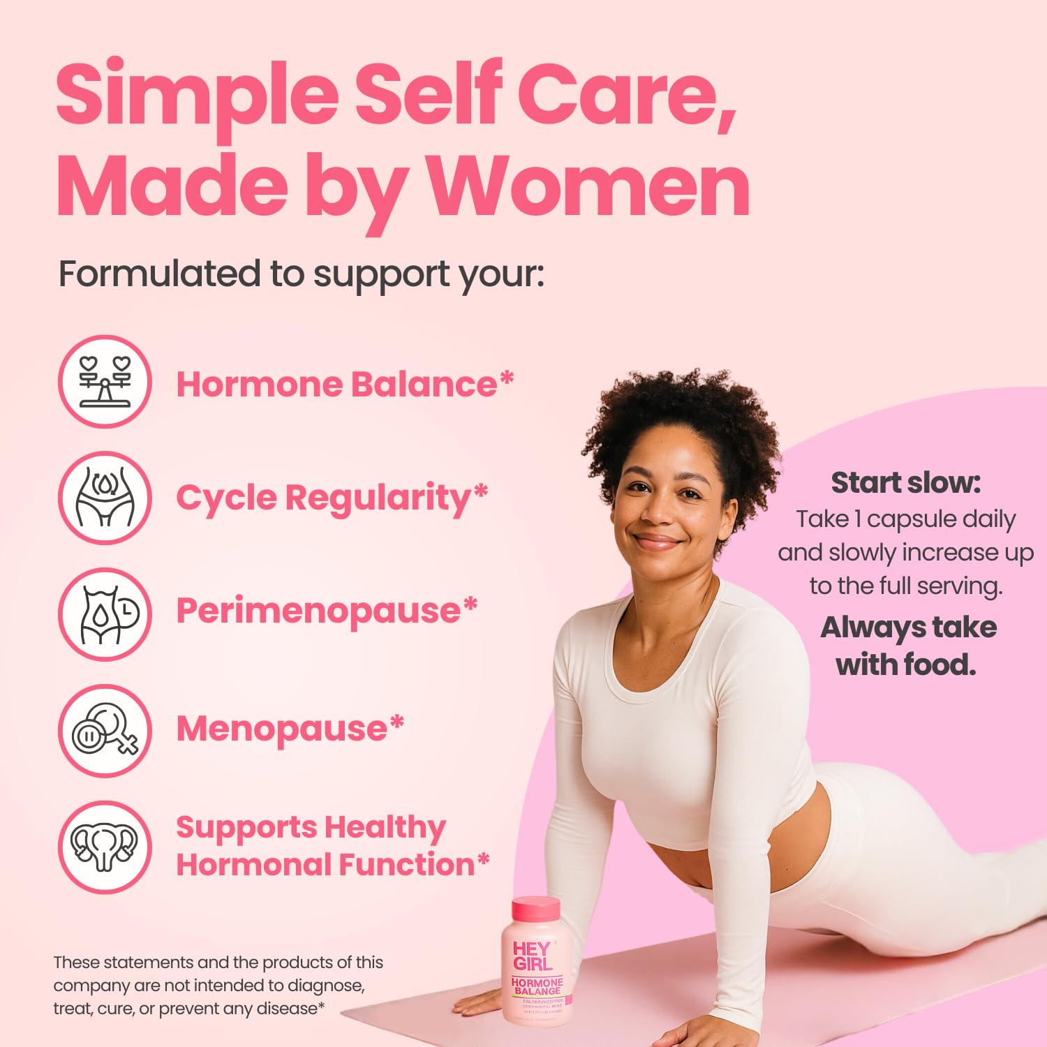 Hey Girl Nutrition hormone balance capsules ready for daily use to support mood and energy