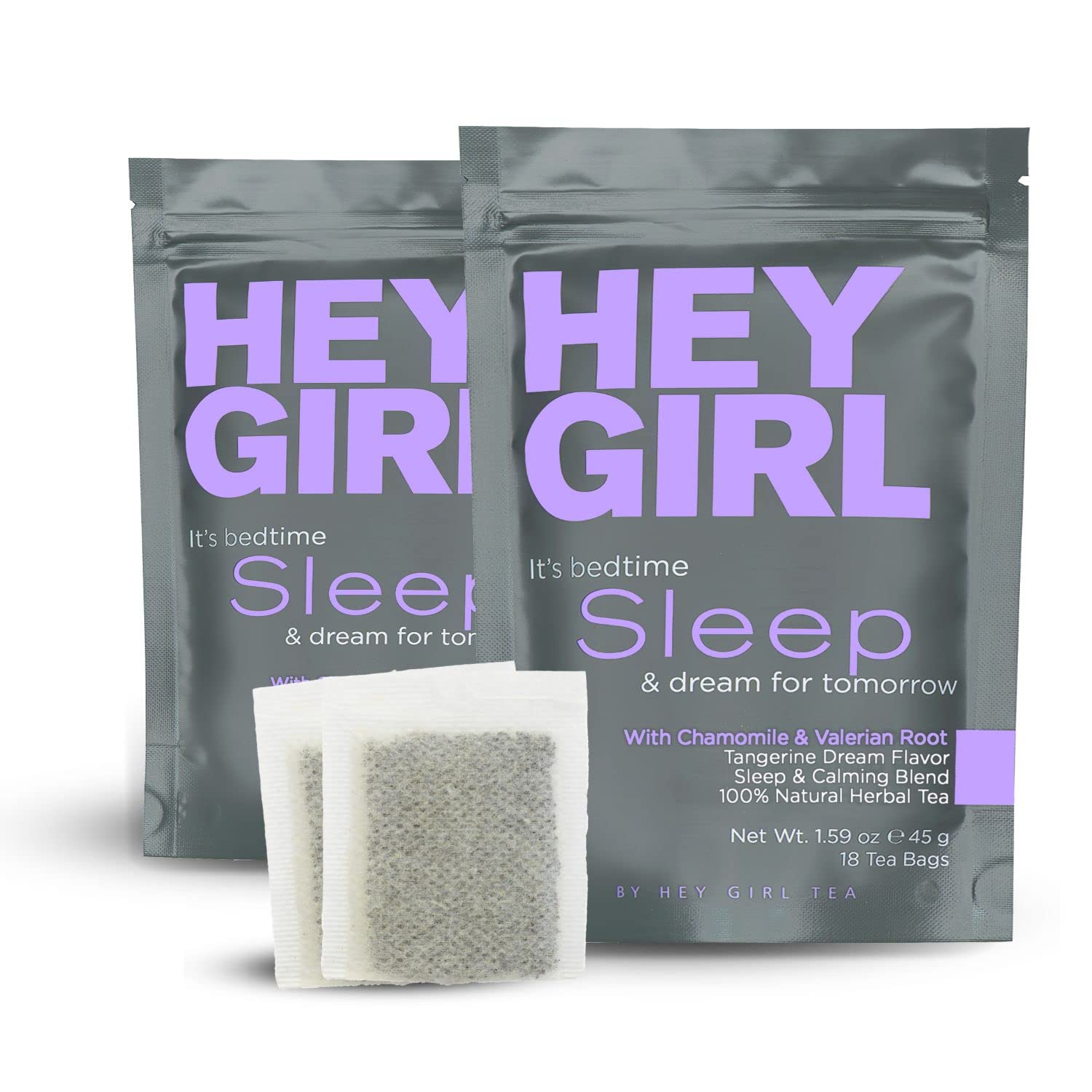 Hey Girl Sleep Tea bags packaging ready for gifting and relaxation.