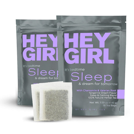 Hey Girl Sleep Tea bags packaging ready for gifting and relaxation.