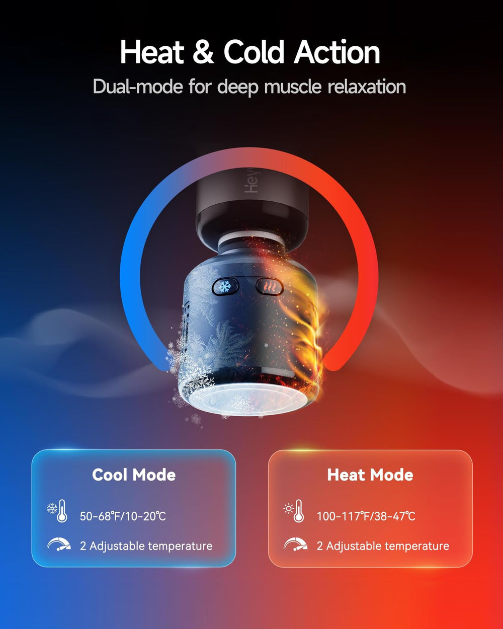 HEYCHY compact design with ergonomic handle for easy reach during workouts or travel