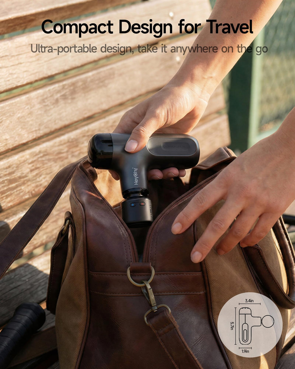 HEYCHY high-torque motor provides strong, steady percussion for consistent massage feel