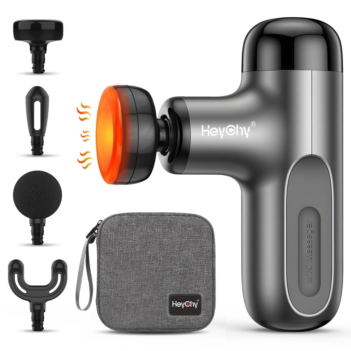 HeyChy Mini Massage Gun with compact design for easy post-workout relief.