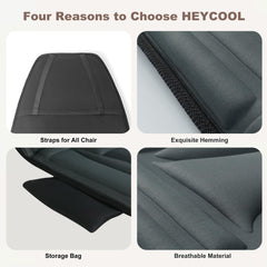 Heycool adjustable straps fit most chairs for versatile use.