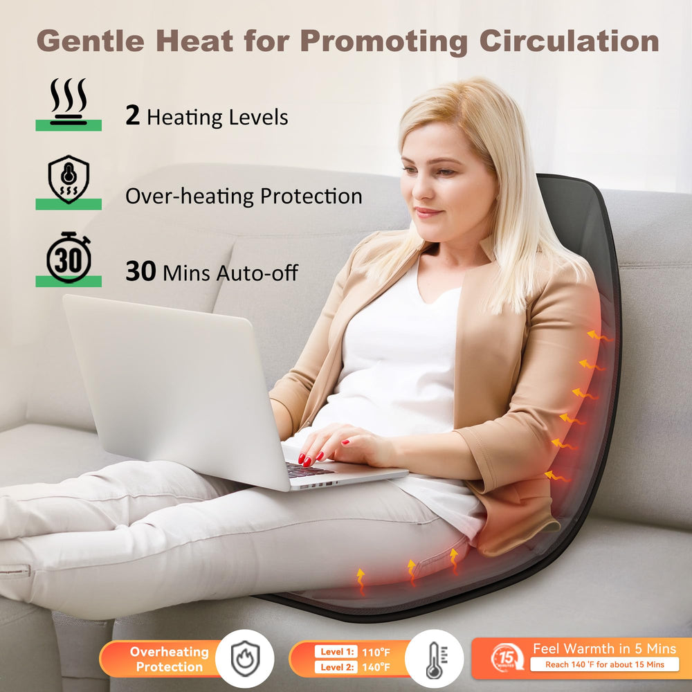 Heycool heat level control highlights two warmth settings for cozy comfort.