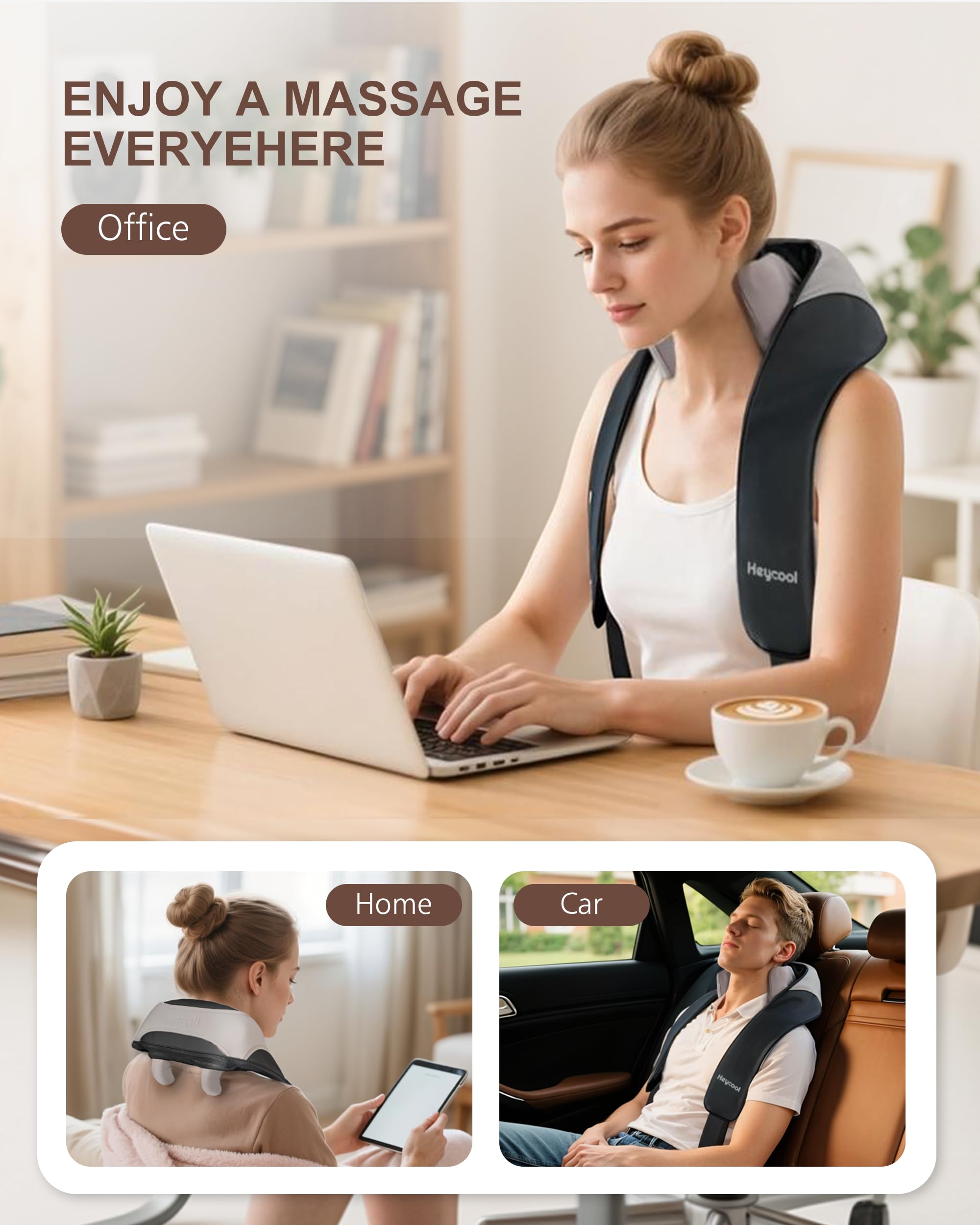 Heycool lightweight-design highlights portable comfort for travel or office.
