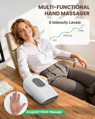 Heycool Upgrade Hand Massager auto timer helps maintain comfortable sessions.