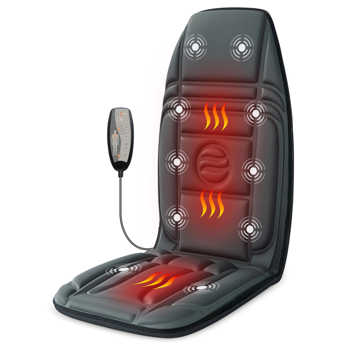 Heycool vibration back massager on recliner delivers targeted back relief.