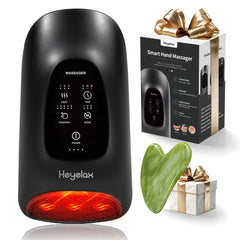 Heyelax Hand Massager with nodules soothing fingertips and palm for warm, calming relief