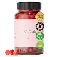 heyremi sugar-free apple cider vinegar gummies bottle for convenient daily digestion support