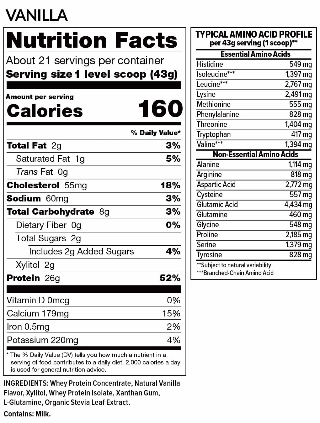 Hi-Health Udder Bliss shake glass demonstrates delicious vanilla smoothie texture