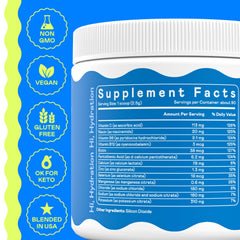 Hi-Lyte scoop measures an accurate daily electrolyte dose.