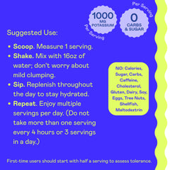 Hi-Lyte K1000 Blue Raspberry label highlights zero sugar and zero carbs.