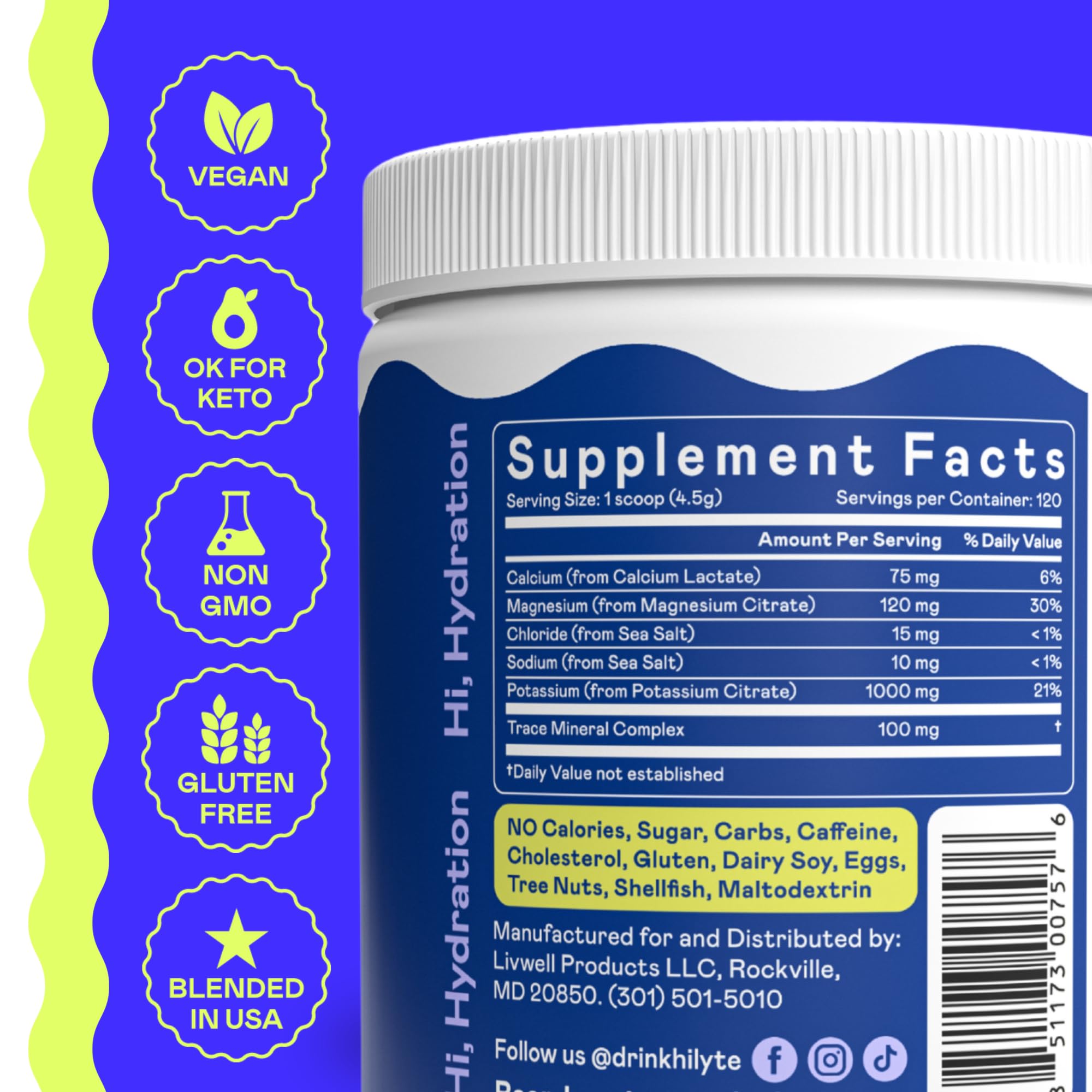 Hi-Lyte K1000 dissolves quickly in water for easy hydration