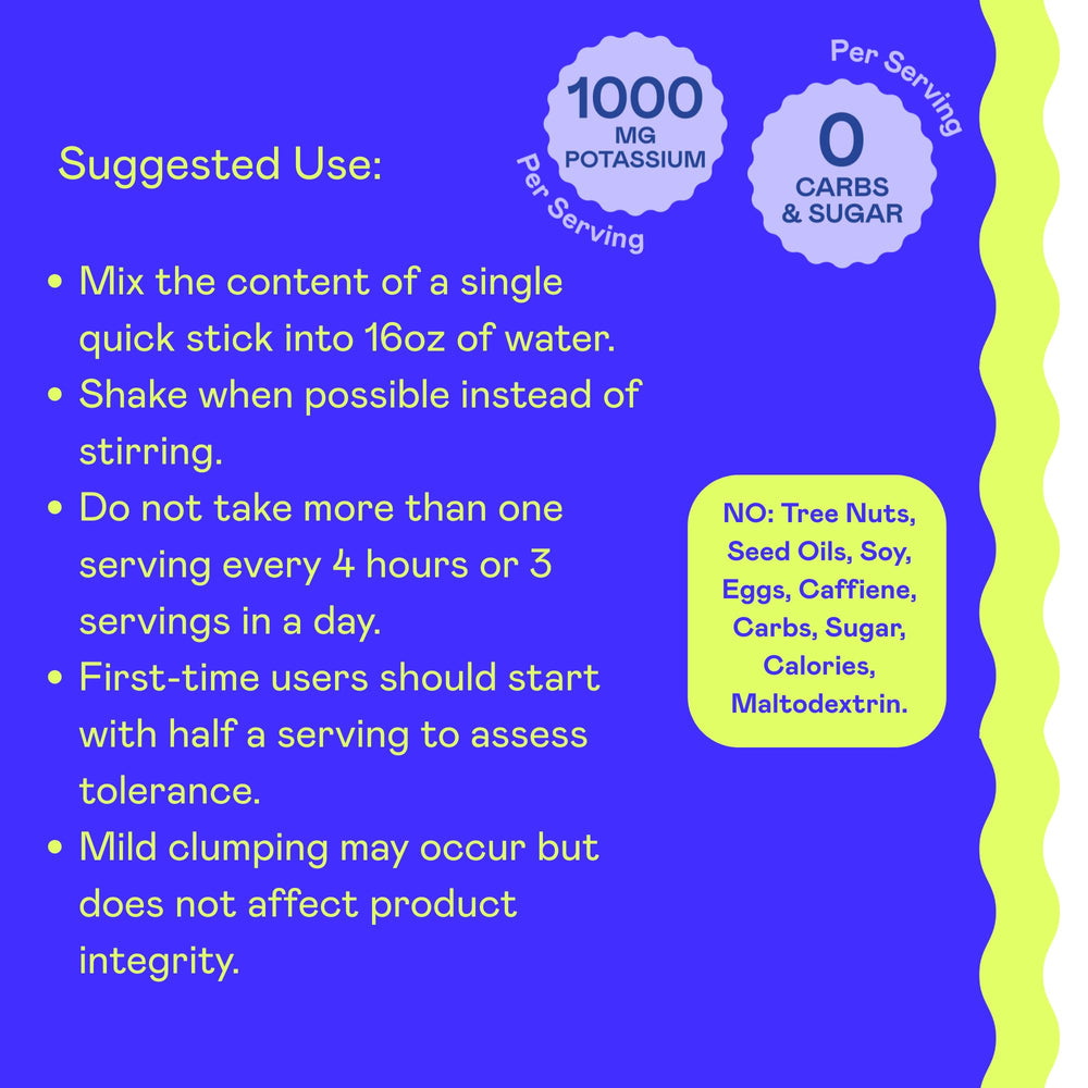 Hi-Lyte K1000 hydration packets scoop illustrating easy, zero-sugar electrolyte mix.