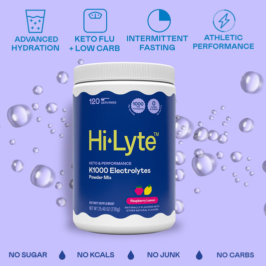 Hi-Lyte K1000 electrolyte glass ready to drink after training.