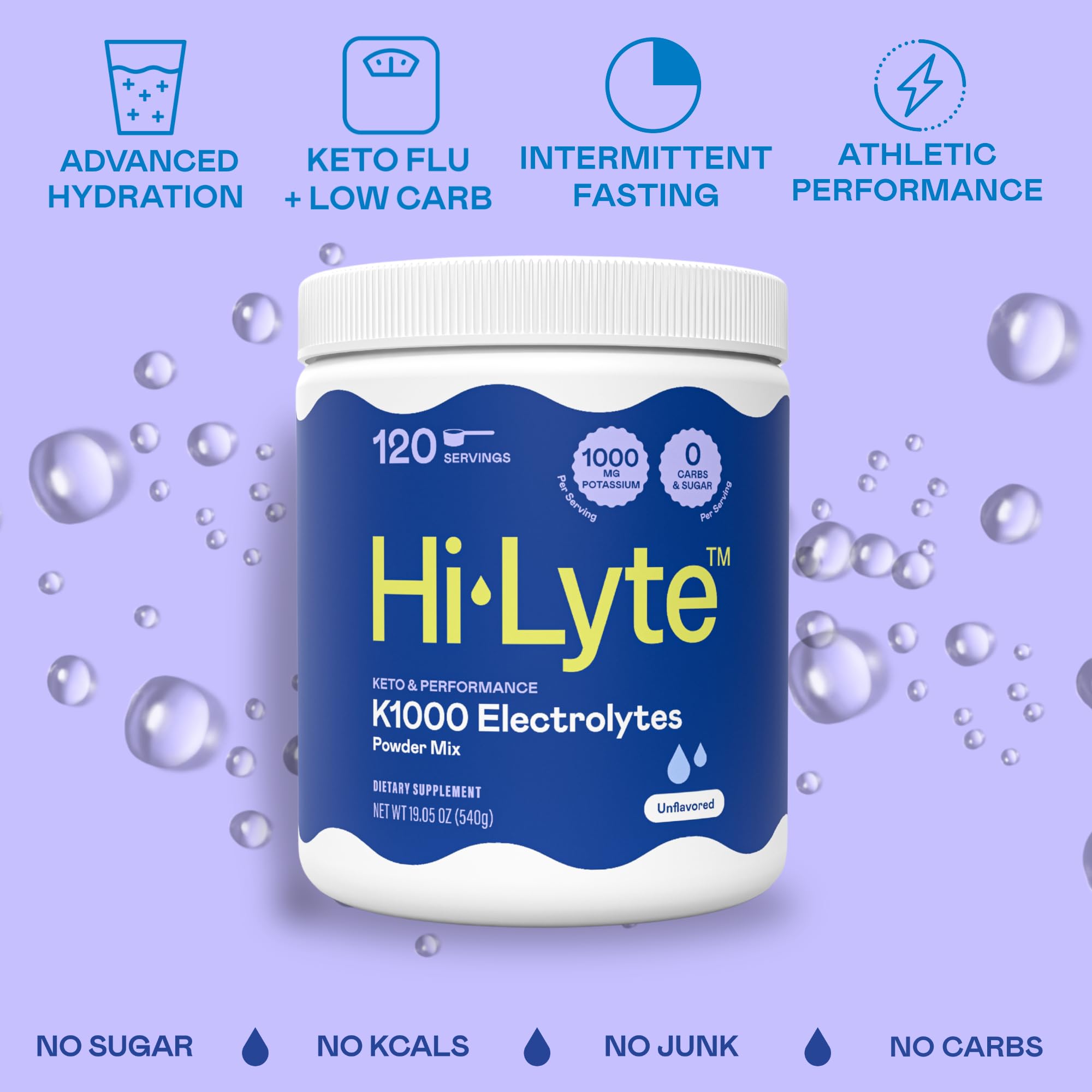 Hi-Lyte K1000 scoop measures 1000 mg potassium for precise dosing