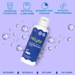 Hi-Lyte K500 bottle label close-up showing ingredients and vitamins.