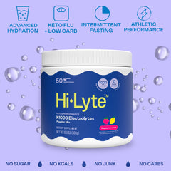 Mixture in water shows refreshing raspberry-lemon flavor and electrolyte balance.