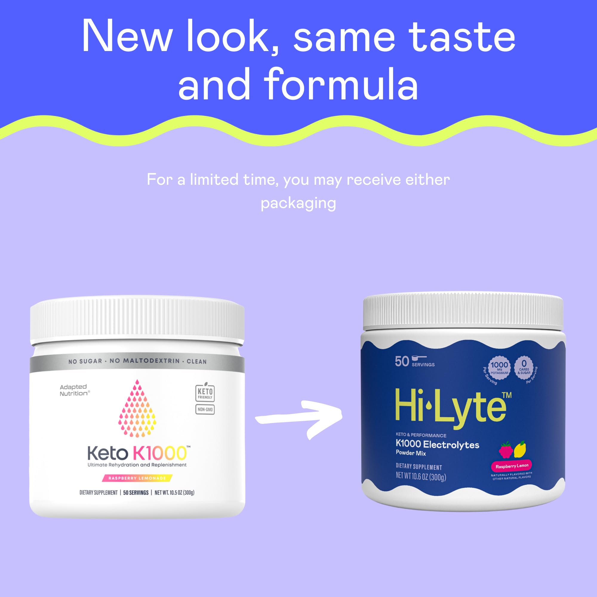 Hi-Lyte Keto K1000 raspberry-lemon scoop ready to mix for keto-friendly hydration.