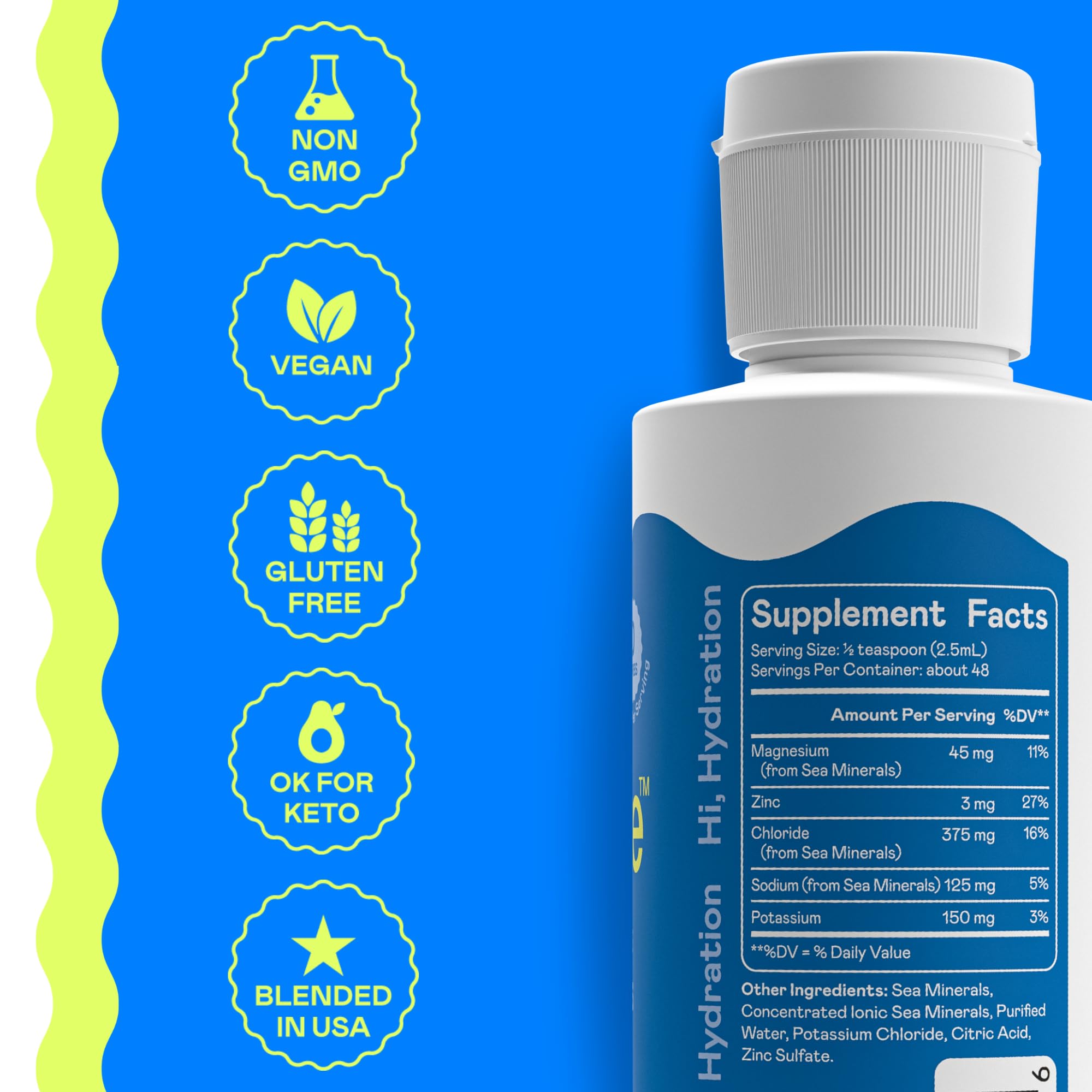 Travel-size Hi-Lyte bottle fits in bag for on-the-go hydration