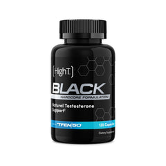HI-T High T Black bottle front with premium packaging promoting vitality