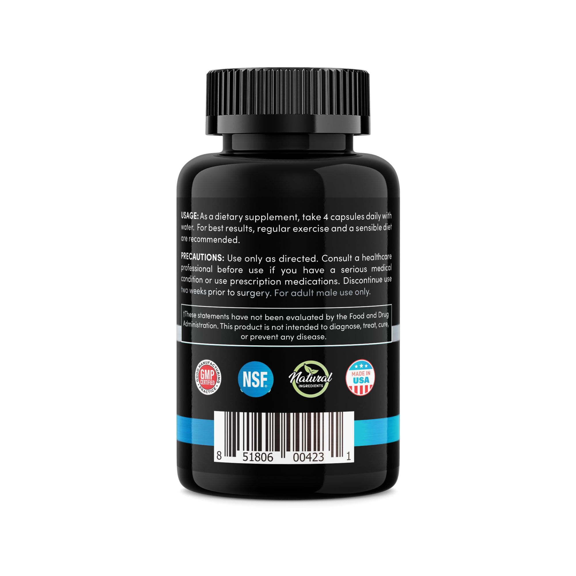 Graphic of HI-T High T Black ingredients including Tongkat Ali