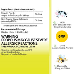 Hi Well New Zealand Bovine Colostrum label—traceable quality.