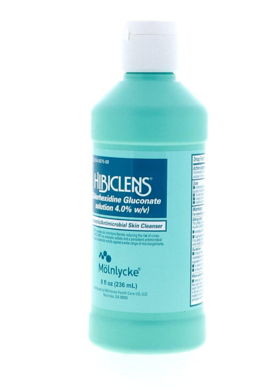 Hibiclens 8 oz bottle with label detail for quick reference.