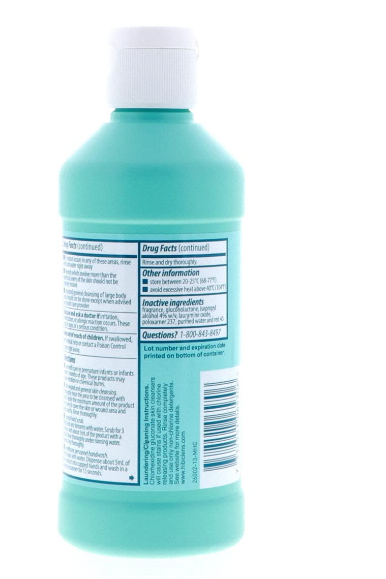 Hibiclens pack on countertop illustrating household use.