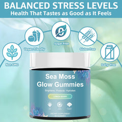 HICFRWE Sea Moss Glow Gummies vitamin E detail benefiting nails.