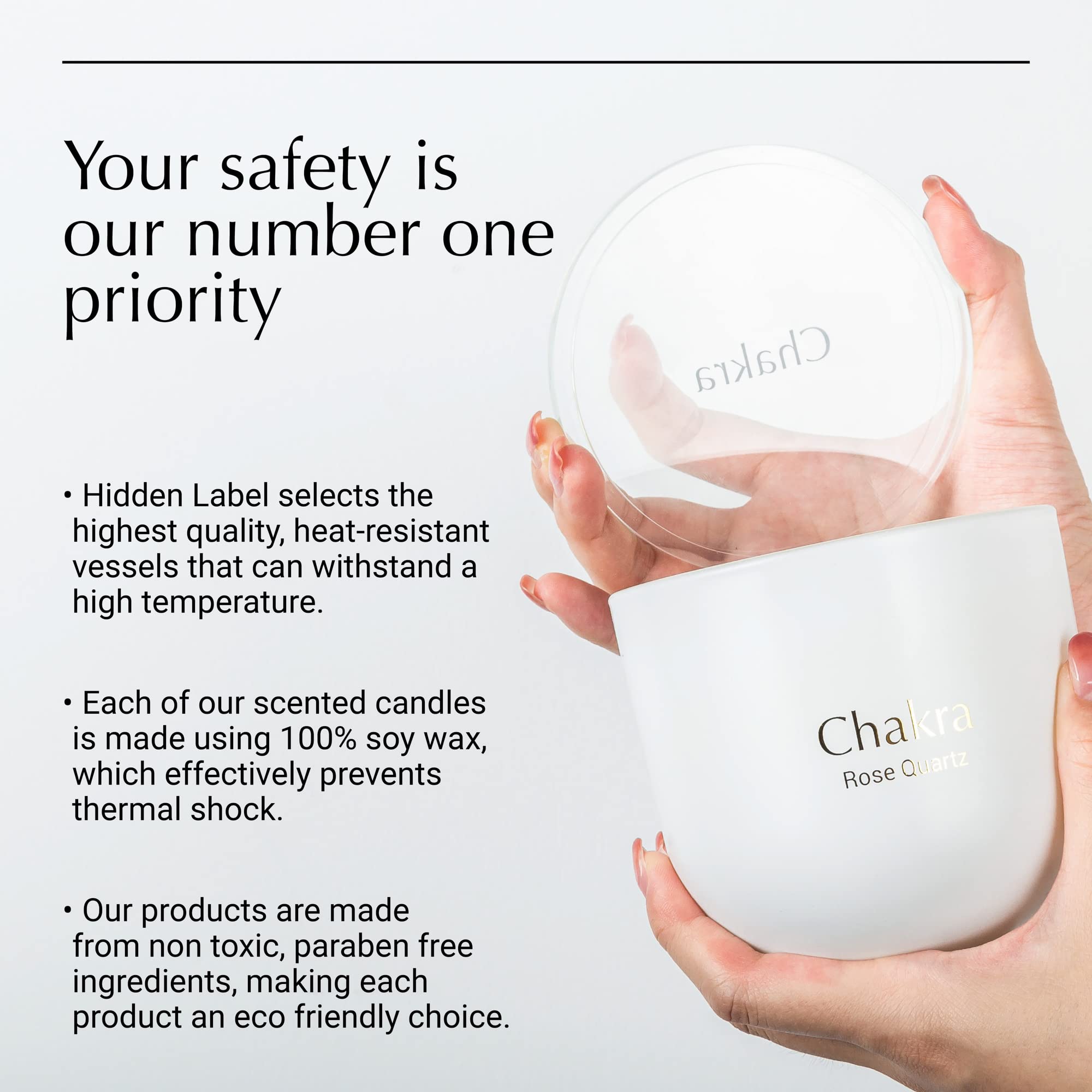 Hidden Label glass jar is reusable after burning, promoting sustainable gifting ideas.