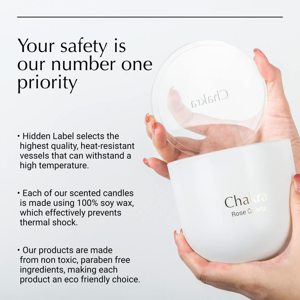 Hidden Label candle with crackling wick sound enhances ambiance