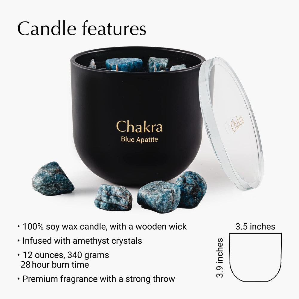 Hidden Label candle reveals crystals inside for mindful rituals