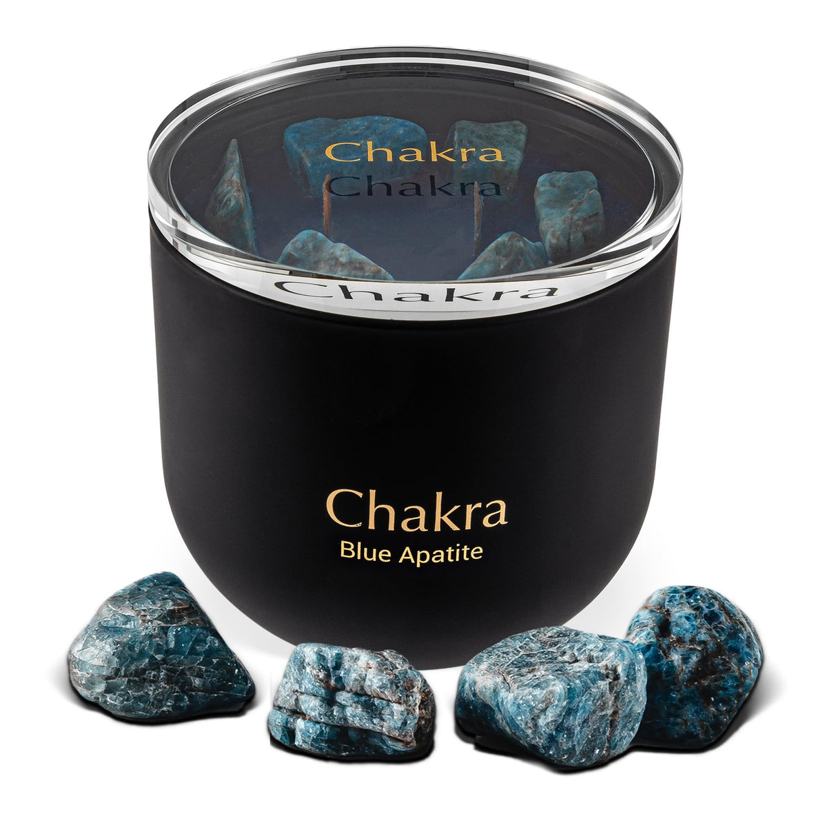 Hidden Label Healing Crystal Candle with Japanese Honeysuckle in a glass jar for calming ambience