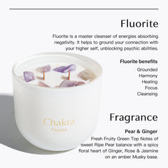 Hidden Label candle reveals crystals inside for mindful rituals and decor.