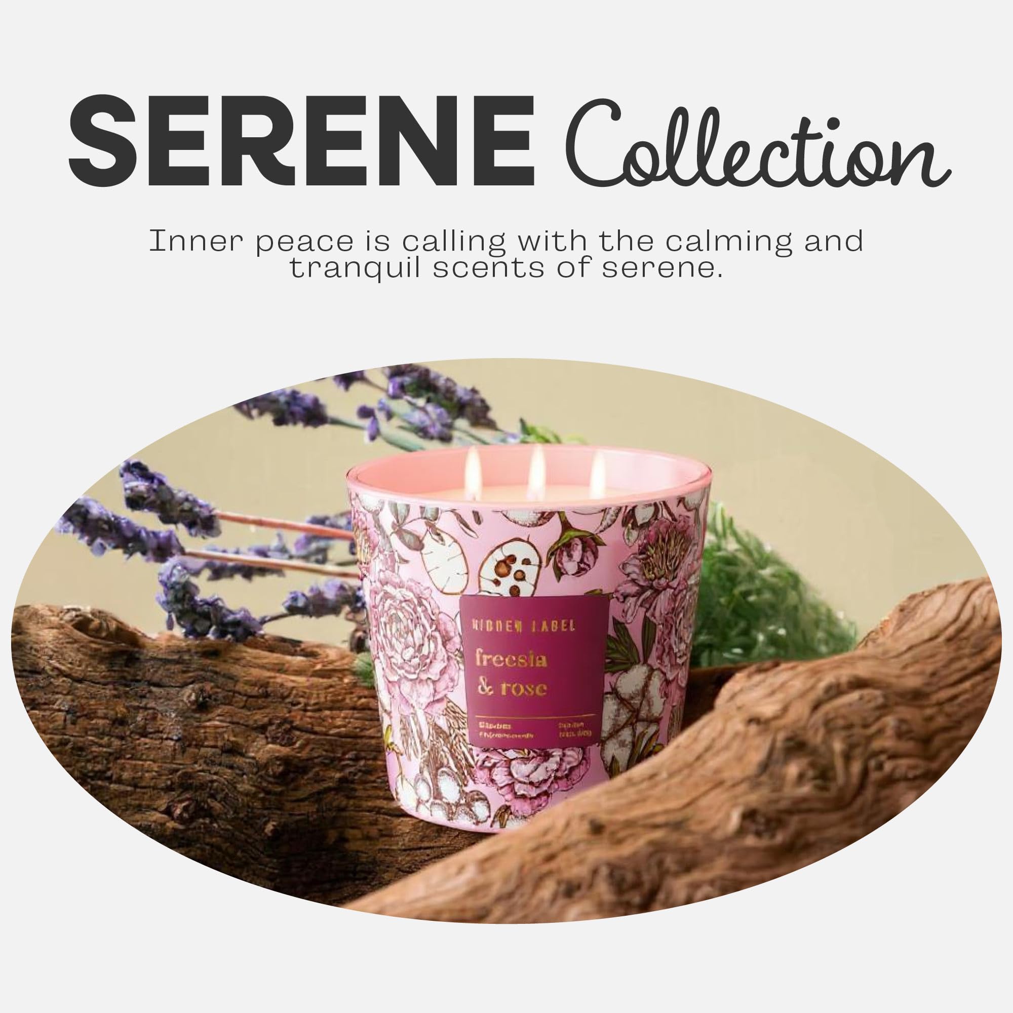 Hidden Label minimalist jar design complements home décor with lasting fragrance.