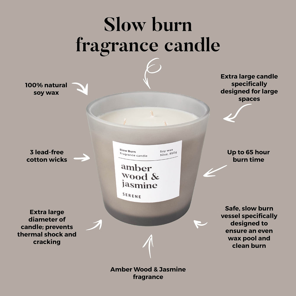 Hidden Label natural soy wax texture highlights slow burn experience.